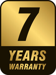 Fototapeta premium Golden 7 years warranty label