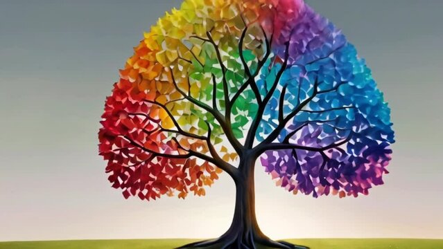 tree with rainbow