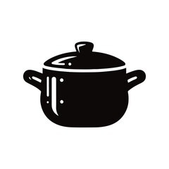 Teapot silhouette vector with white color background