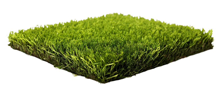 Patch of fresh green lawn grass, cut out