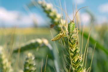 Integrated Pest Management in Grain Field with Beneficial Insects and Natural Predators