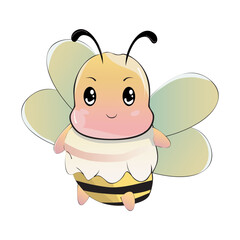 Friendly Cute Bee Waving And Flying template. Cute Bee Waving and Flying Templates for all your design needs