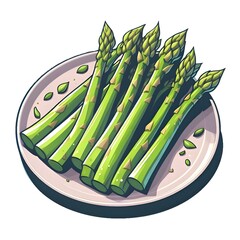 asparagus on a white background 2D