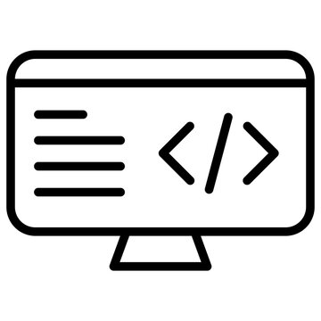 Programmer Code Line Icon