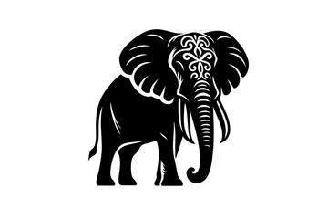  Elephant silhouette vector illustration