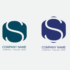 Letter S Logo Design vector template Media Corporate Linear Outline style. Colorful Logotype concept symbol icon