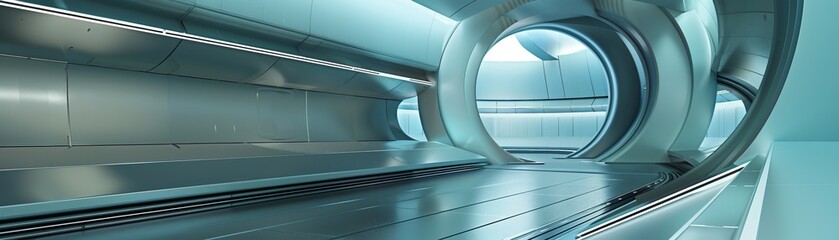 Fototapeta premium Synchrotron light scientific discoveries, groundbreaking insights, front view, showcasing new revelations, advanced tone, Complementary Color Scheme