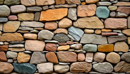 Weathered Stone Wall with Moss and Lichen