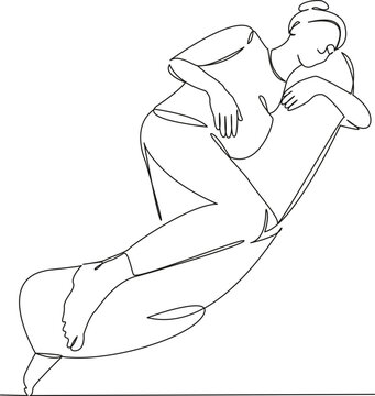 recommend clip art: pregnant woman on maternity pillow