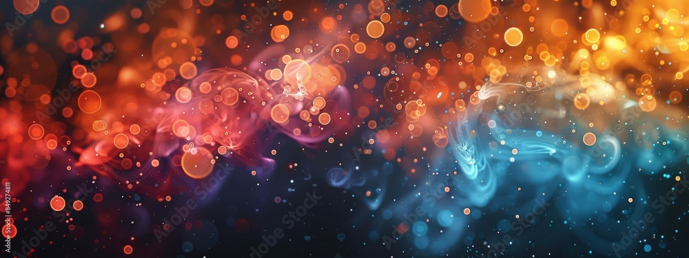 Poster wallpaper reminiscent of a lava lamp, with blobs of color slowly rising and falling against a dark b
