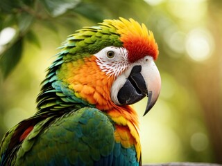 Obraz premium Closeup of a colorful parrot