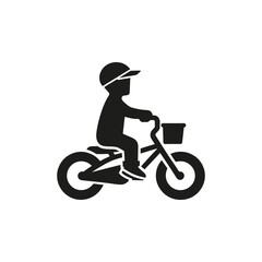 Cyclist Icon: Eco-Friendly Transportation Symbol