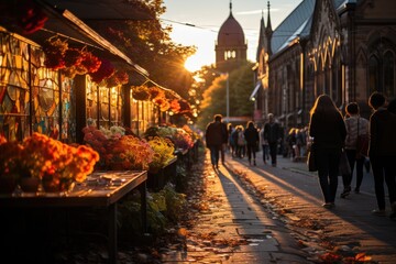 Salamanca Market in Hobart Colors, Crafts and Life!, generative IA