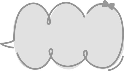 Hand draw doodle minimal speech bubble balloon, icon sticker memo keyword planner text box banner, flat png transparent element design