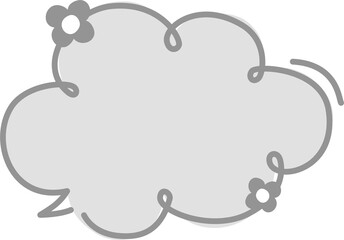 Hand draw doodle minimal speech bubble balloon, icon sticker memo keyword planner text box banner, flat png transparent element design