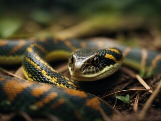 Obraz premium Closeup photo of a baby snake