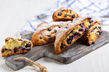 Homemade scones with berry.