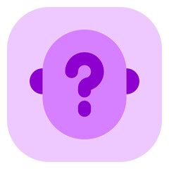 Editable vector unknown anonymous person head icon. Part of a big icon set family. Perfect for web and app interfaces, presentations, infographics, etc