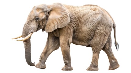 Fototapeta premium Elephant isolated white background