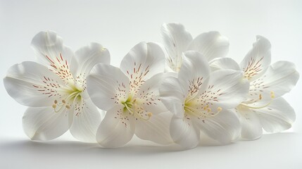 white flowers on a white background