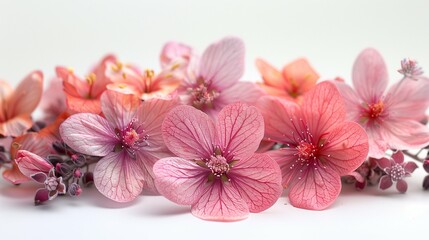 Obraz premium pink flowers isolated on white