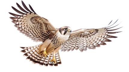 Falcon isolated white background