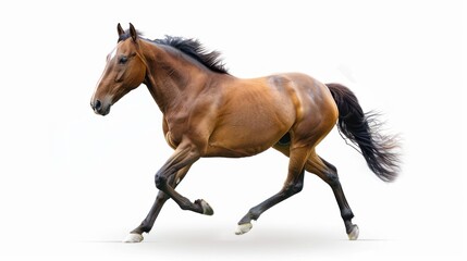 Fototapeta premium Horse isolated white background