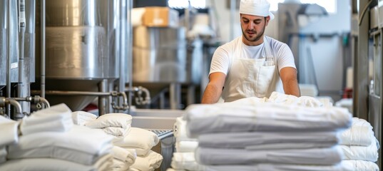 Professional Restaurant Laundry Service with Clean, White Linens Ready for Delivery