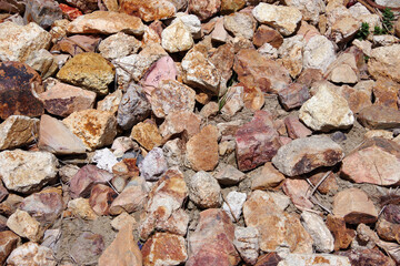 Colorful rocks on the desert ground