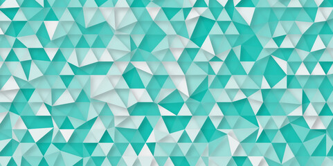 Vector blue triangular mosaic pattern. Abstract geometric polygonal background. Abstract geometric shape background
