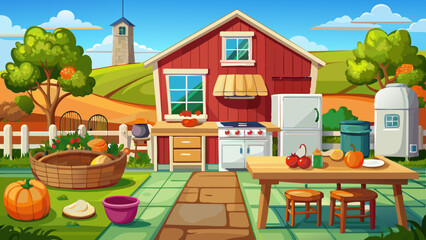 White cuisine on the farm