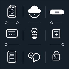  A set of digital interface symbols, including icons for settings, notifications, and user profiles, designed with clean lines and a cohesive style, illustrating the importance of intuitive symbols 