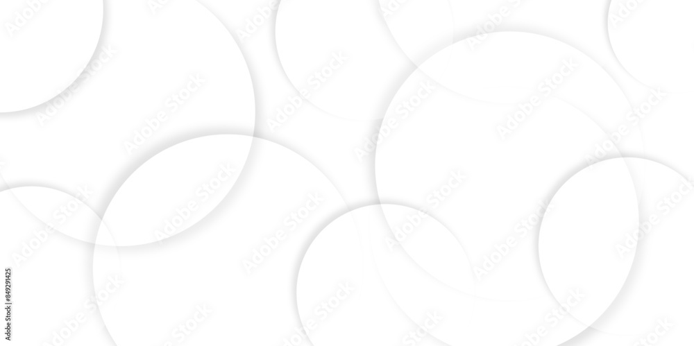 Poster abstract background with circle white abstract geometric background with soft light white paper circ