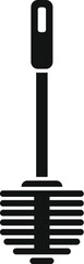 Simple vector icon of a toilet brush, a symbol of household cleaning and bathroom hygiene