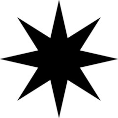 eight-pointed star icon. Element of simple icon for websites, web design, mobile app, info graphics. Thin line icon for website design and development, app development on white background
