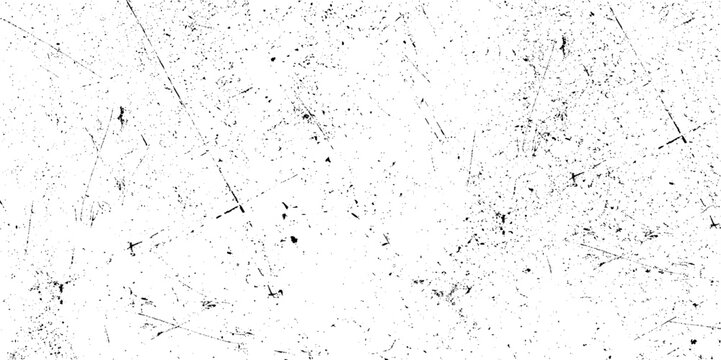 Grunge background black and white. Abstract pattern of monochrome elements.  Abstract dirty or scratch aging effect. Dusty and grungy scratch texture material or surface. 