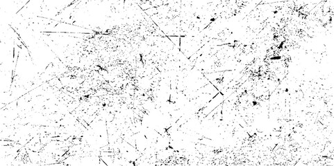 Grunge background black and white. Abstract pattern of monochrome elements.  Vintage scratches texture vector.
