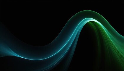 Obraz premium The emerald tide: a mesmerizing display of natures power, vibrant green and blue wave abstract background, fluid motion of the wave gives a sense of movement and energy