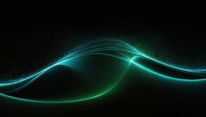 The emerald tide: a mesmerizing display of natures power, vibrant green and blue wave abstract background, fluid motion of the wave gives a sense of movement and energy