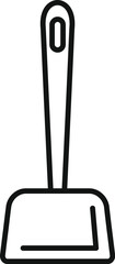 Fototapeta premium Simple line icon of a pooper scooper for cleaning up after your dog