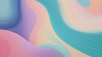 Spiraling patterns, pastel colors, fluid shapes, minimalist design abstract wallpaper