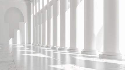 Fototapeta premium columns in the white