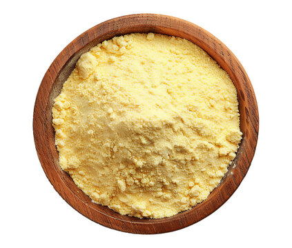 Cornflour in a bowl isolated on transparent background