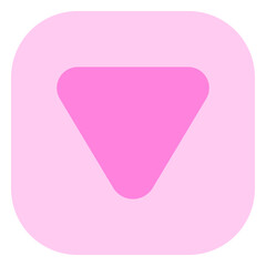 Editable vector down triangle arrow icon. Black, transparent white background. Part of a big icon set family. Perfect for web and app interfaces, presentations, infographics, etc