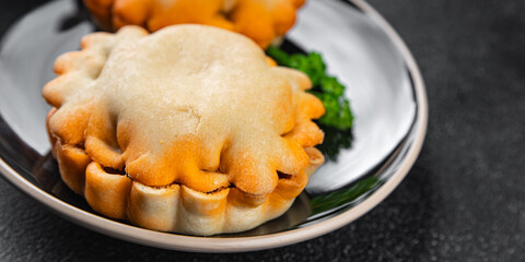 seafood pie dish fresh cooking appetizer meal food snack on the table copy space food background rustic top view