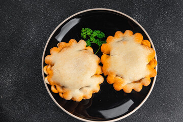 seafood pie dish fresh cooking appetizer meal food snack on the table copy space food background rustic top view