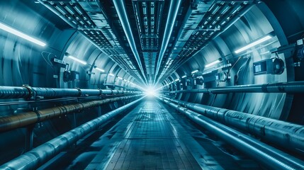 Fototapeta premium Advanced Fission Reactor The Hypnotic Dance of Plasma and Energy a Sustainable Future Envisioned