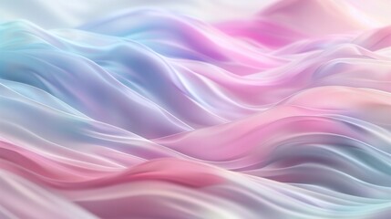 Obraz premium Soft pastel waves undulating gently, creating a soothing and mesmerizing effect.