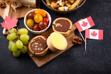 Canada Day traditional food concept.