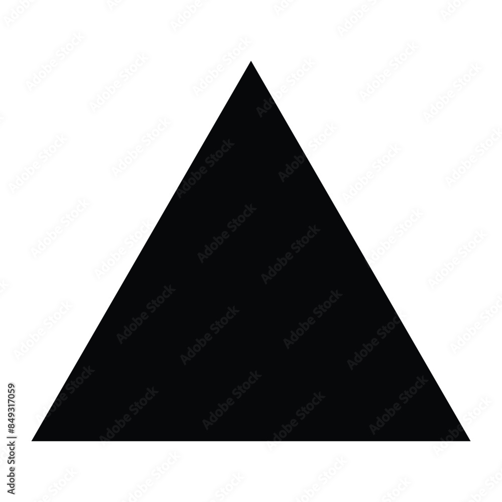 Poster triangle up arrow or pyramid flat vector icon. perfect for apps and websites. black silhouette. simp